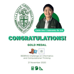 LSGH student earns gold in Bebras Challenge 2020 