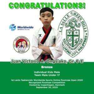 Ongsiako Wins Bronze In Poomsae Open Championship  