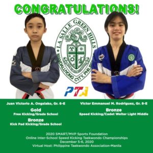 Rodriguez, Ongsiako Bag Gold, Bronze In Inter-school Taekwondo Event 