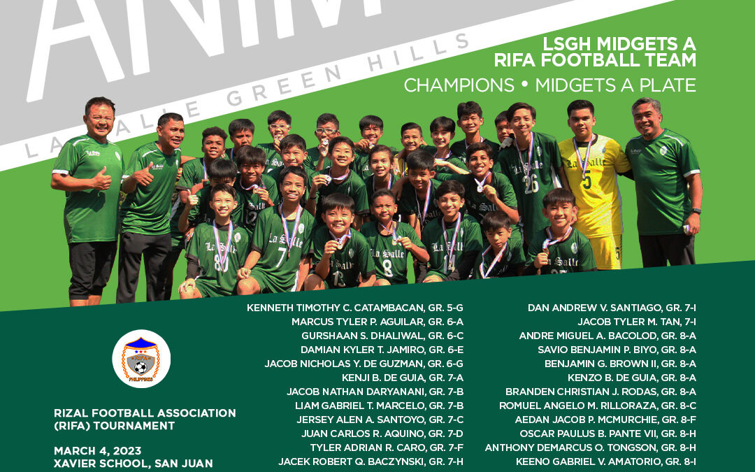 LSGH footballers place first in RIFA Midgets A division 