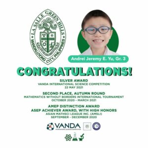 LSGH student reaps awards in various math and science competitions