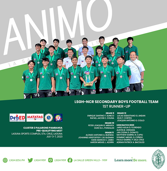LSGH-NCR football team makes it to Palarong Pambansa National Meet 