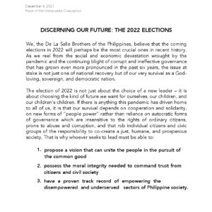 Discerning our Future: The 2022 Elections 