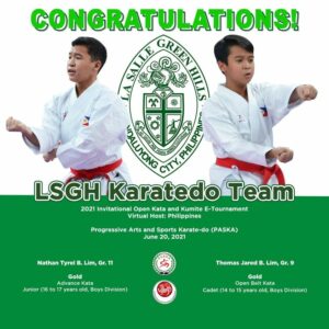Karatedo brothers and teammates win gold in open kata and kumite e-tournament