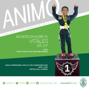 LSGH 2nd grader bags gold from Manila International Open Jiu Jitsu Championship