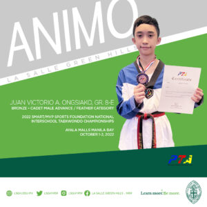 LSGH 8th grader bags bronze in national interschool taekwondo event