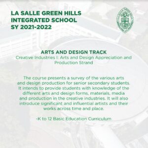 LSGH offers Arts and Design Track for SY 2021-2022 