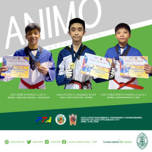 LSGH taekwondo jins bag 3 medals at the Panagbenga taekwondo championships 