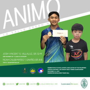 LSGH tennis teammates shine in table tennis tourney 