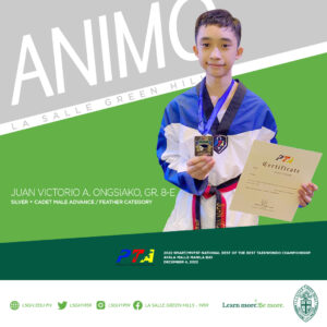 Ongsiako bags silver at the Smart/MVPSF taekwondo championship