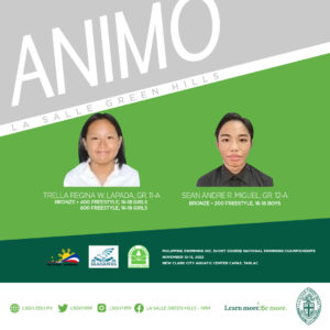 Regina Lapada, Andre Miguel bag bronze at PSI national swimming championship