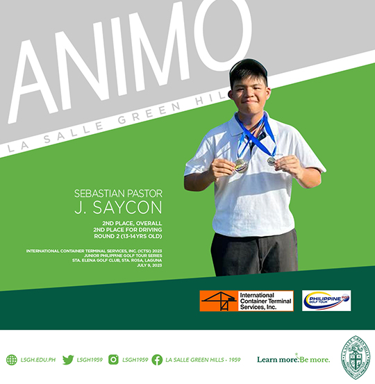 Saycon bags 2 medals from the ICTSI golf tournament  
