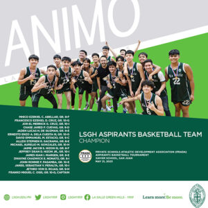 LSGH Aspirants Basketball Team clinches PRADA championship