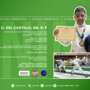 Del Castillo shines in the global fencing stage 