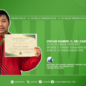 Del Castillo  bags medals in PAREF fencing event