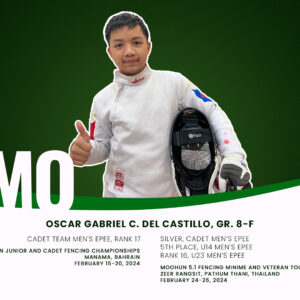 Del Castillo shines anew in two fencing events abroad