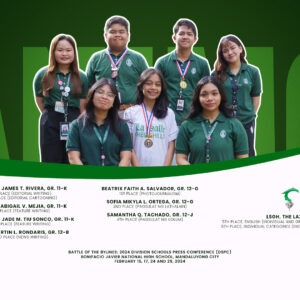 LSGH students shine in the 2024 Division Schools Press Conference