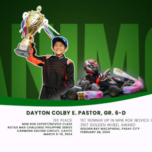 Pastor bags 1st place in Rotax Max Challenge 