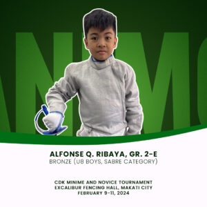 Ribaya bags bronze in the CDK Minime & Novice Tournament