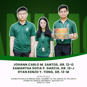 LSGH students bag fifth place in Ateneo Physics Olympiad