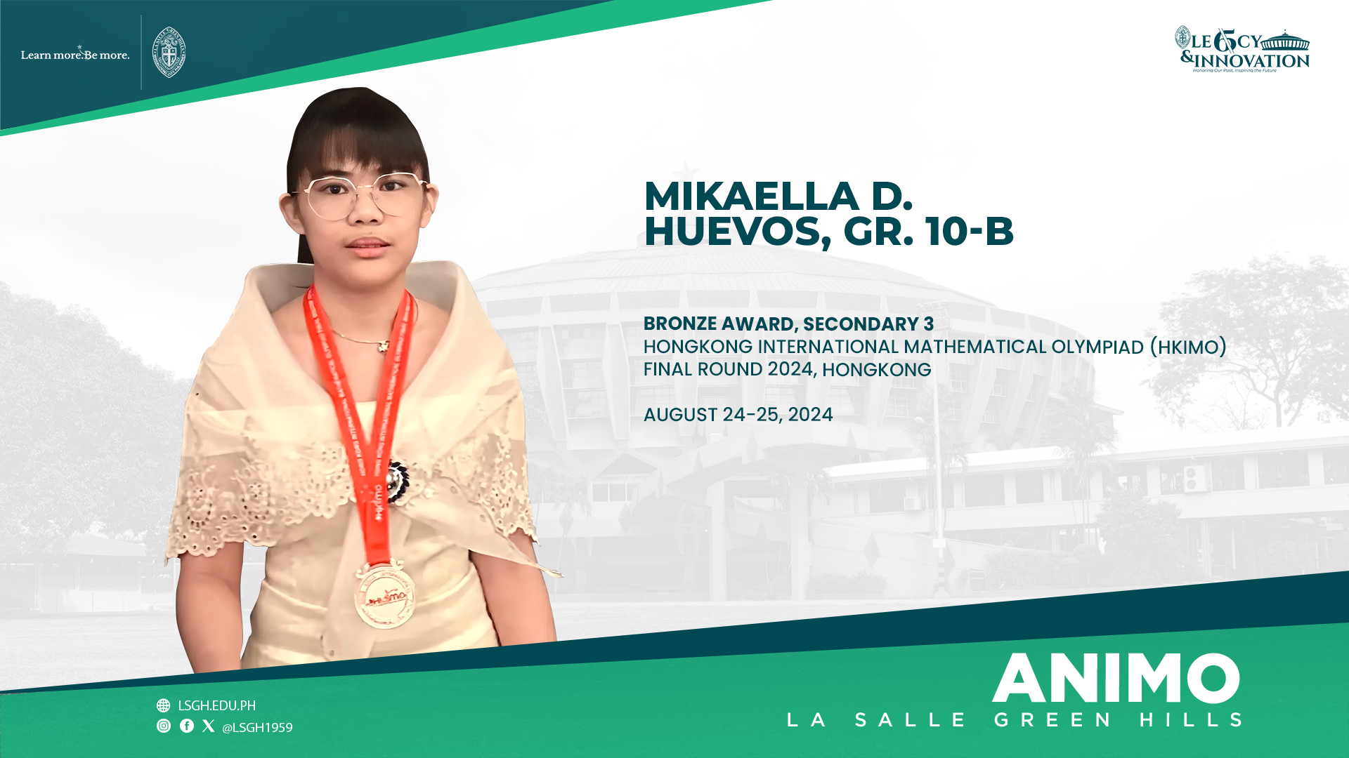 Huevos wins bronze in HKIMO Final Round