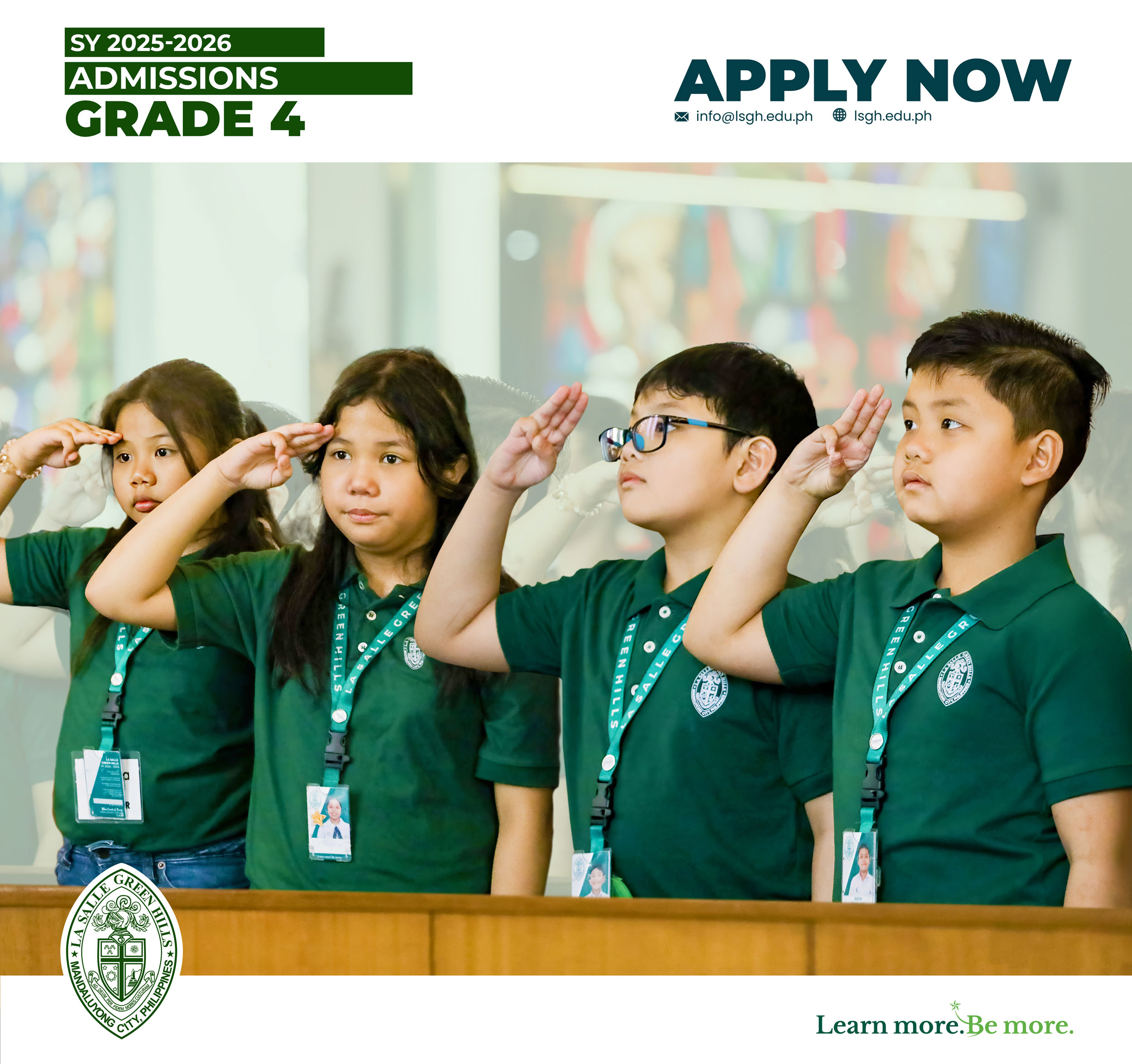 Admissions Now Open for Grade 4 at La Salle Green Hills!