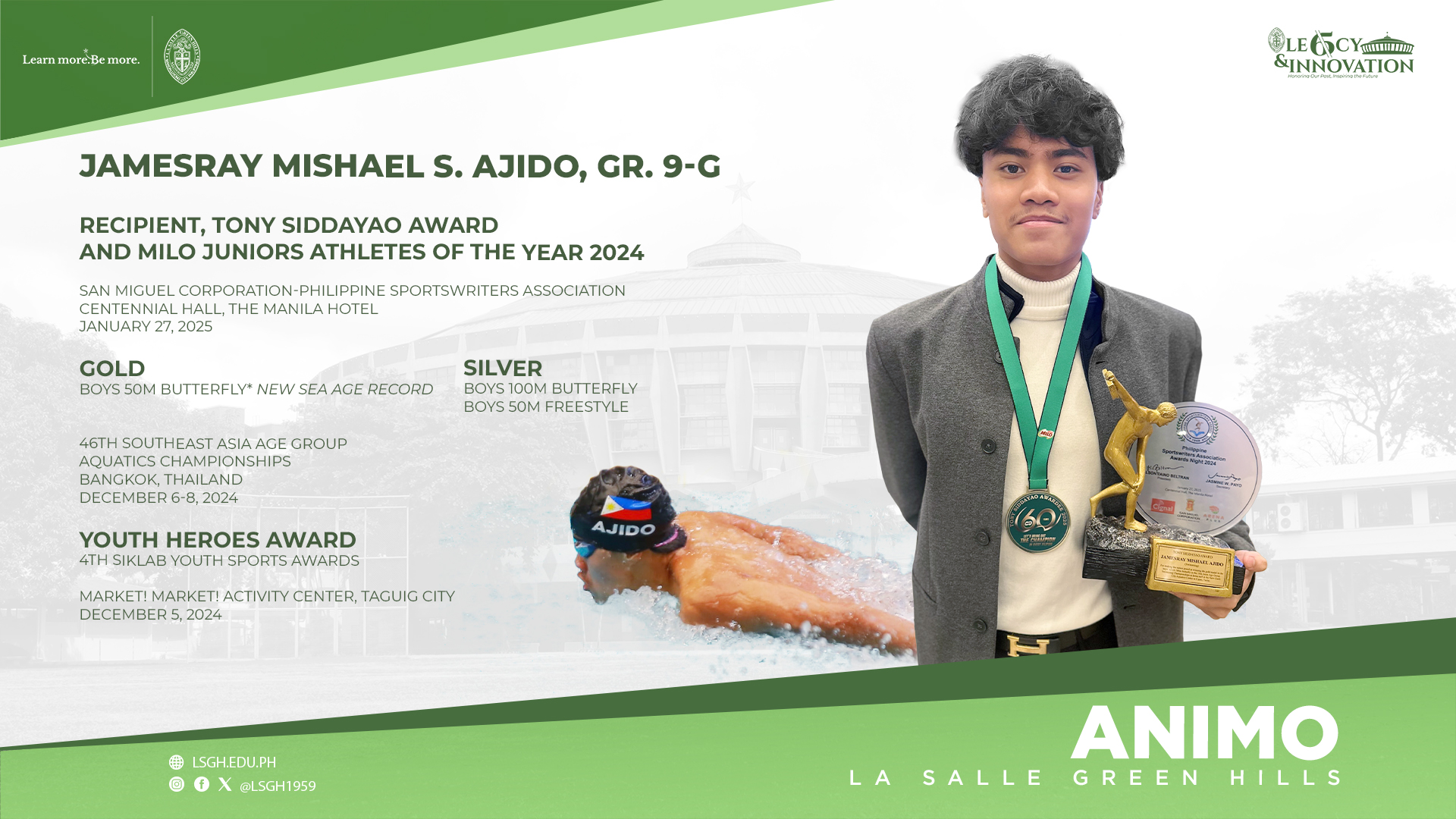 Ajido feted by PSA, Siklab Awards