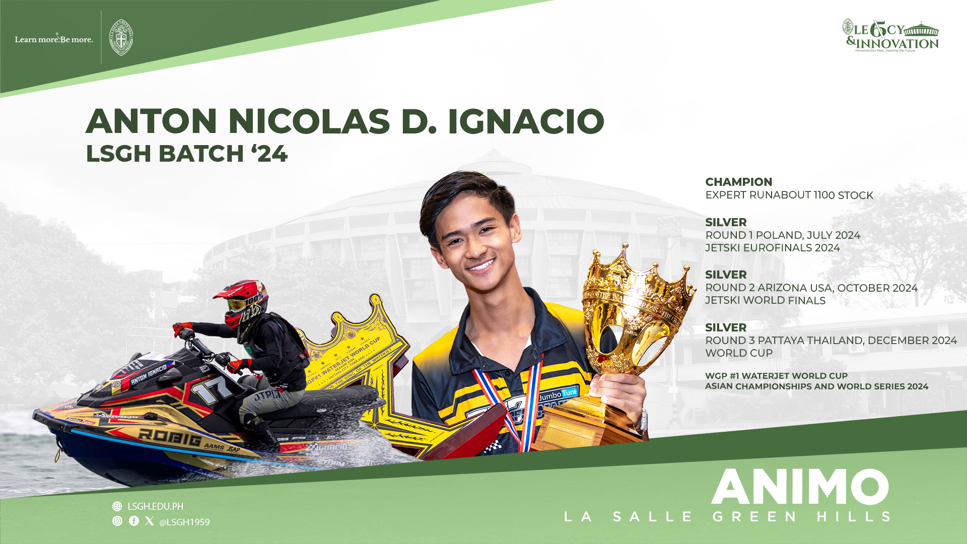 Ignacio bags championship in the World Grand Prix #1 Water Jet World Series