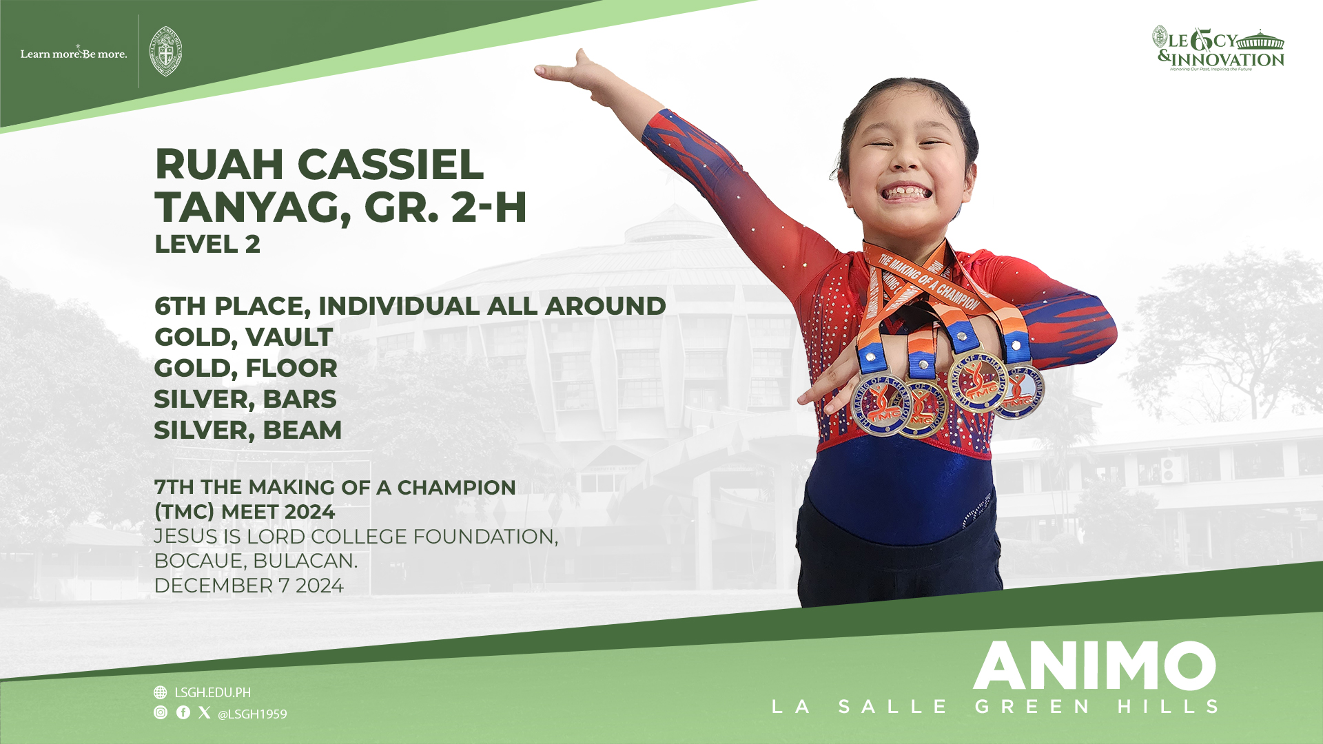 Tanyag hauls medals in The Making of a Champion Meet 2024