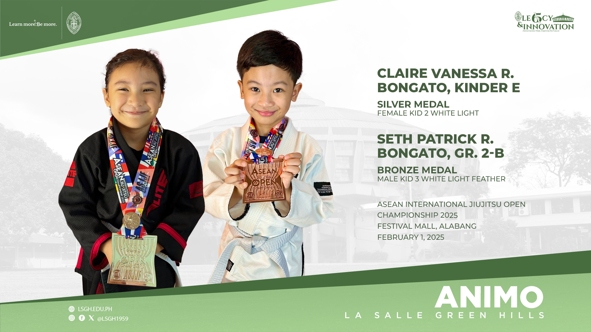 Bongato siblings bag medals in the ASEAN International Jiu-Jitsu Open Championship 2025