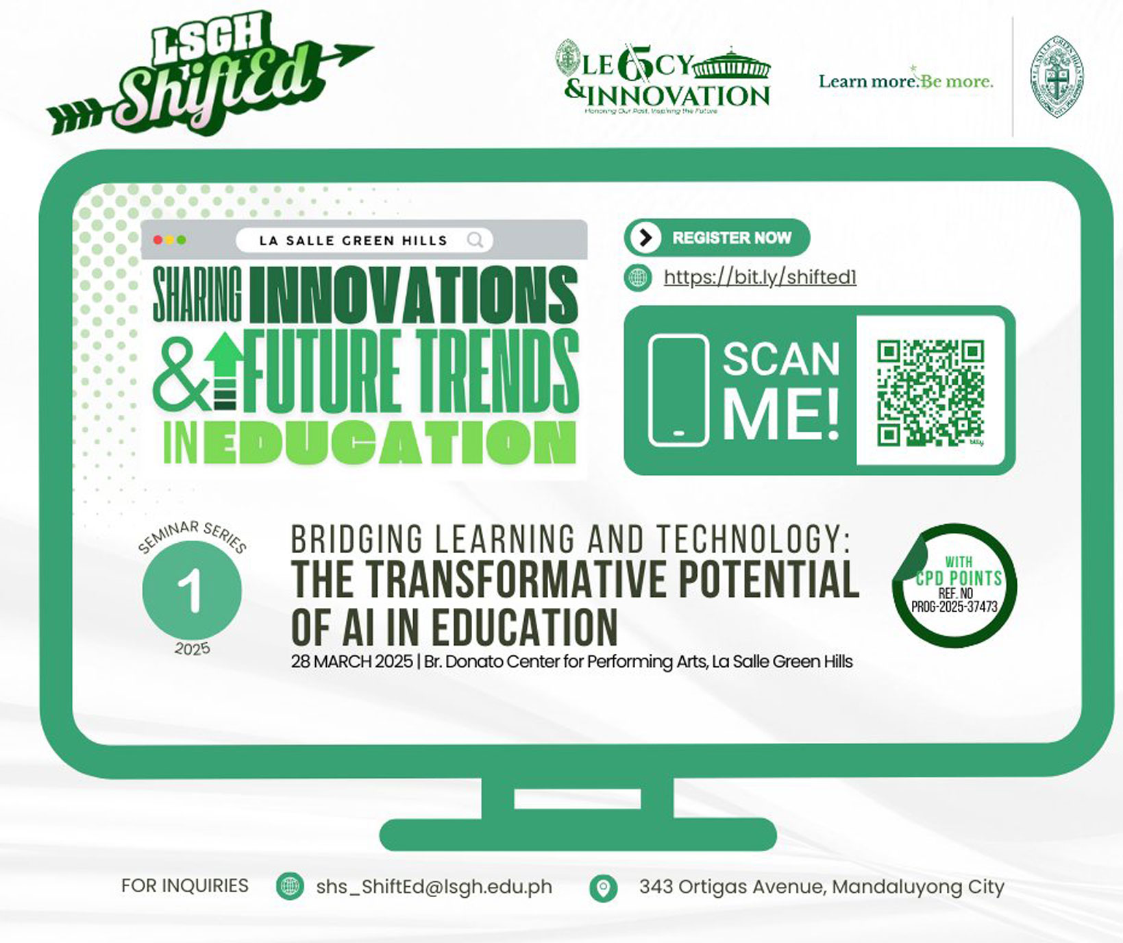 LSGH ShiftEd: Sharing Innovations and Future Trends in Education.