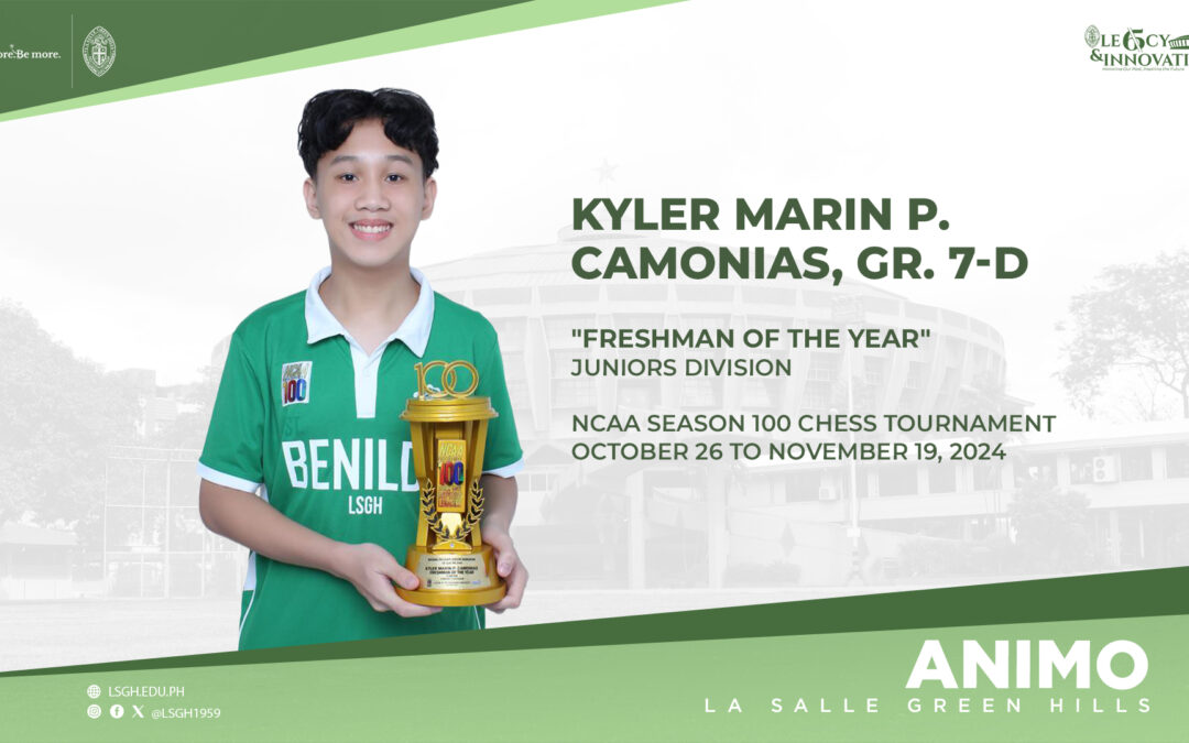 Camonias named Freshman of the Year in the NCAA Season 100 Chess Tournament