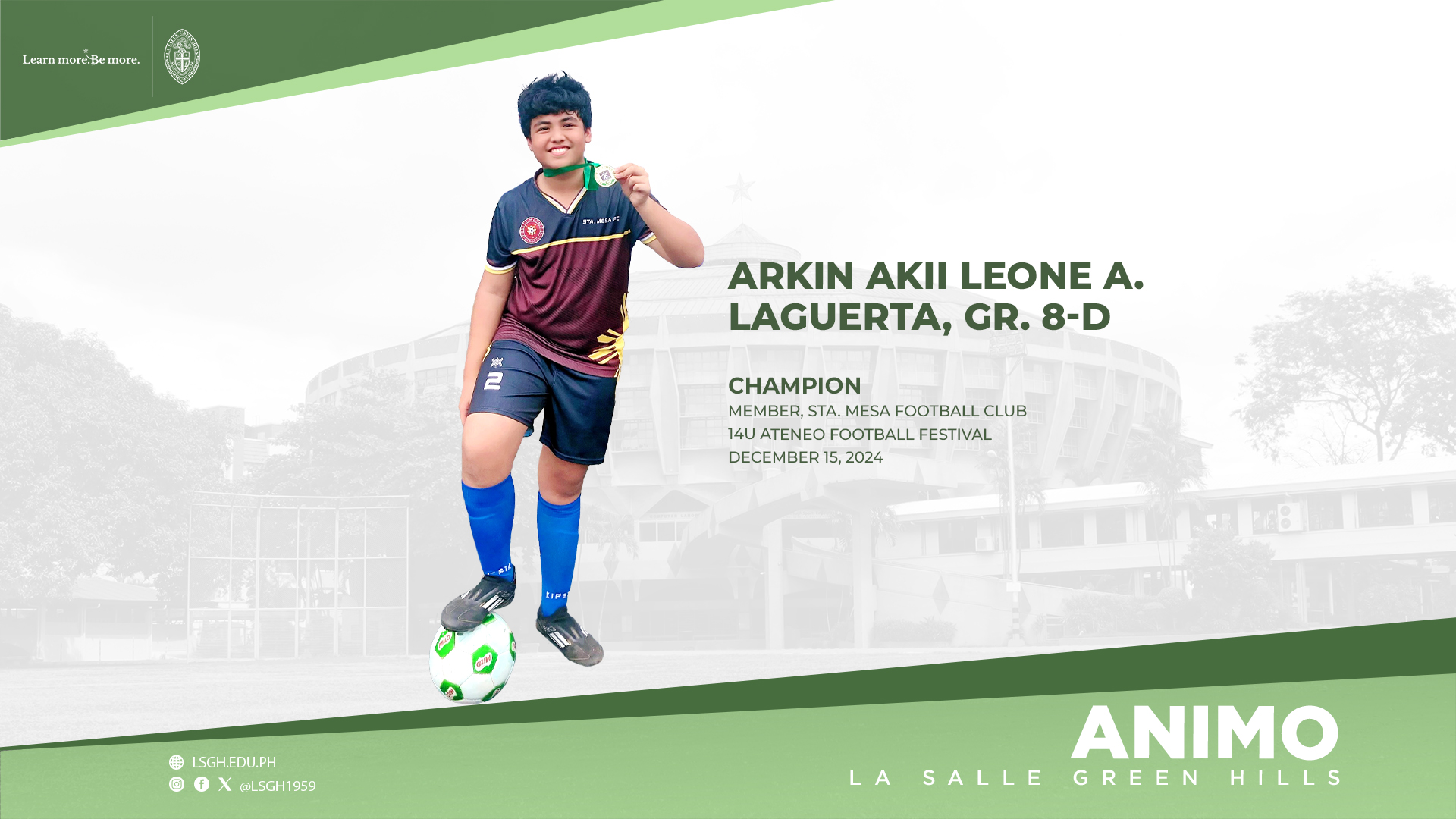 Laguerta shines in the 14U Ateneo Football Festival