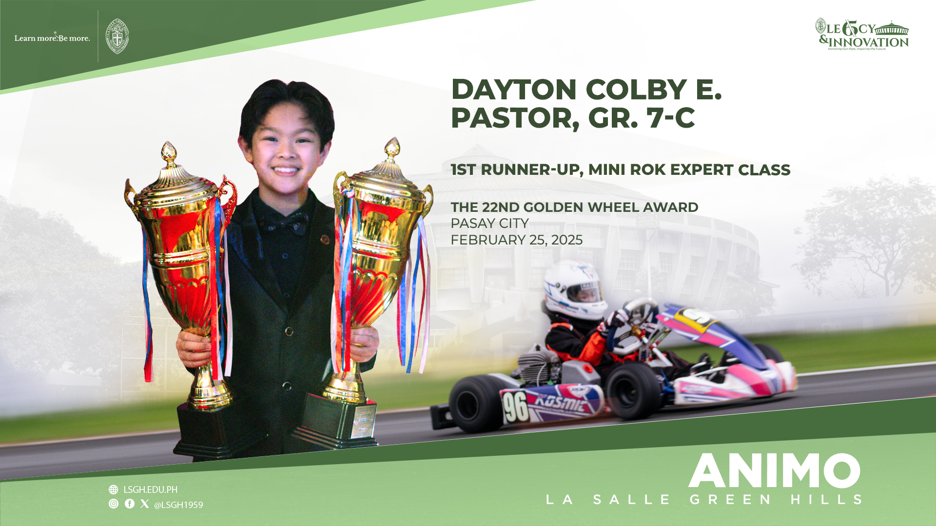 Seventh grader Pastor clinches 1st Runner-Up in the Mini Rok Expert Class!