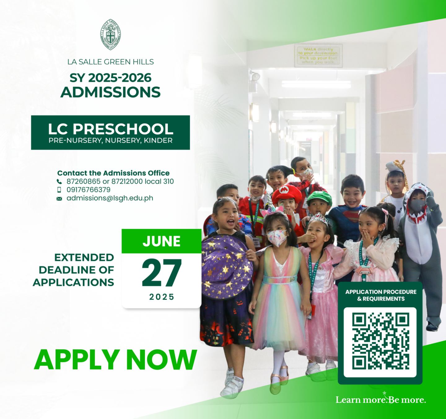 Applications for Preschool now extended to June 27!