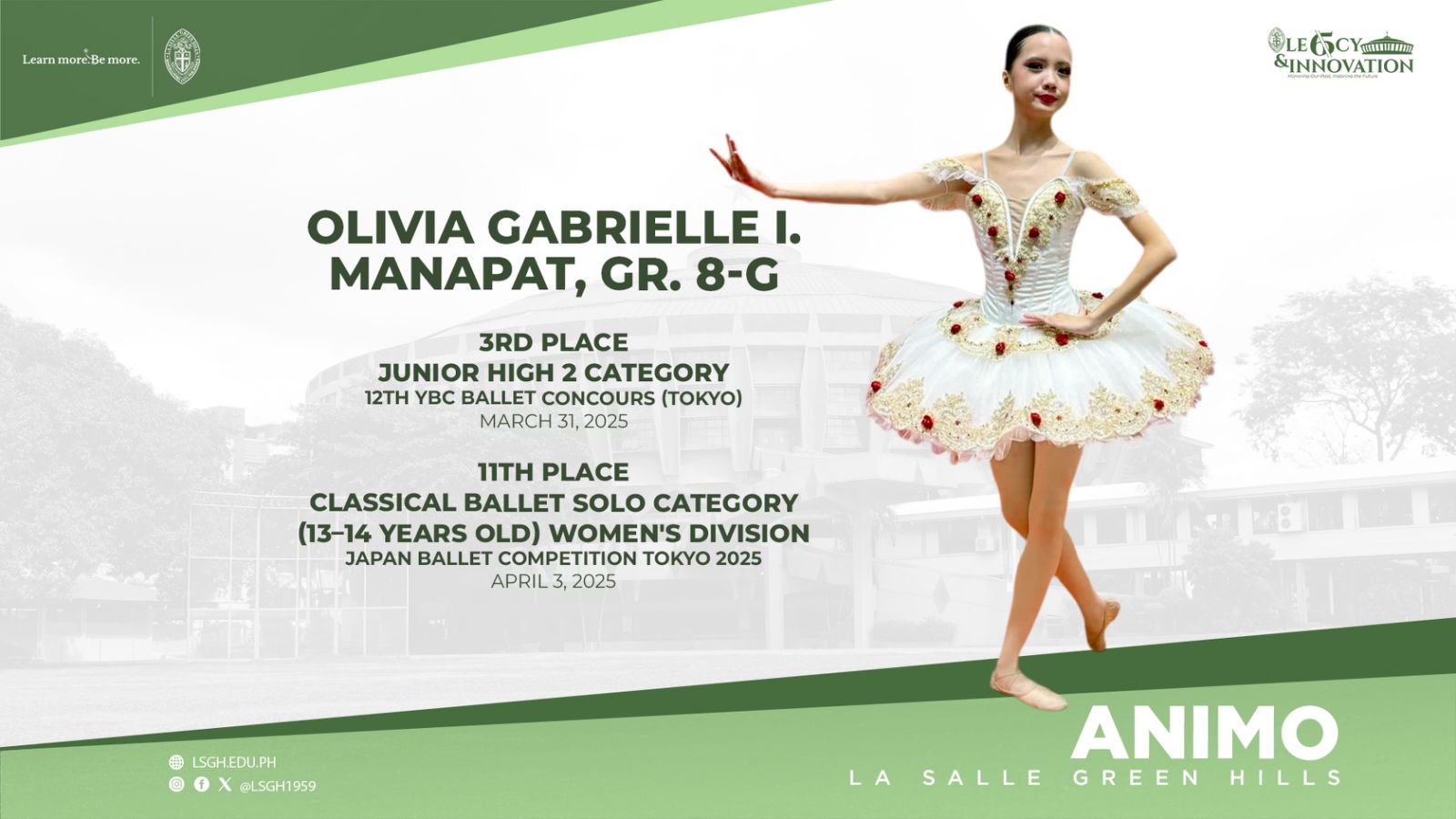 Manapat shines in ballet competitions