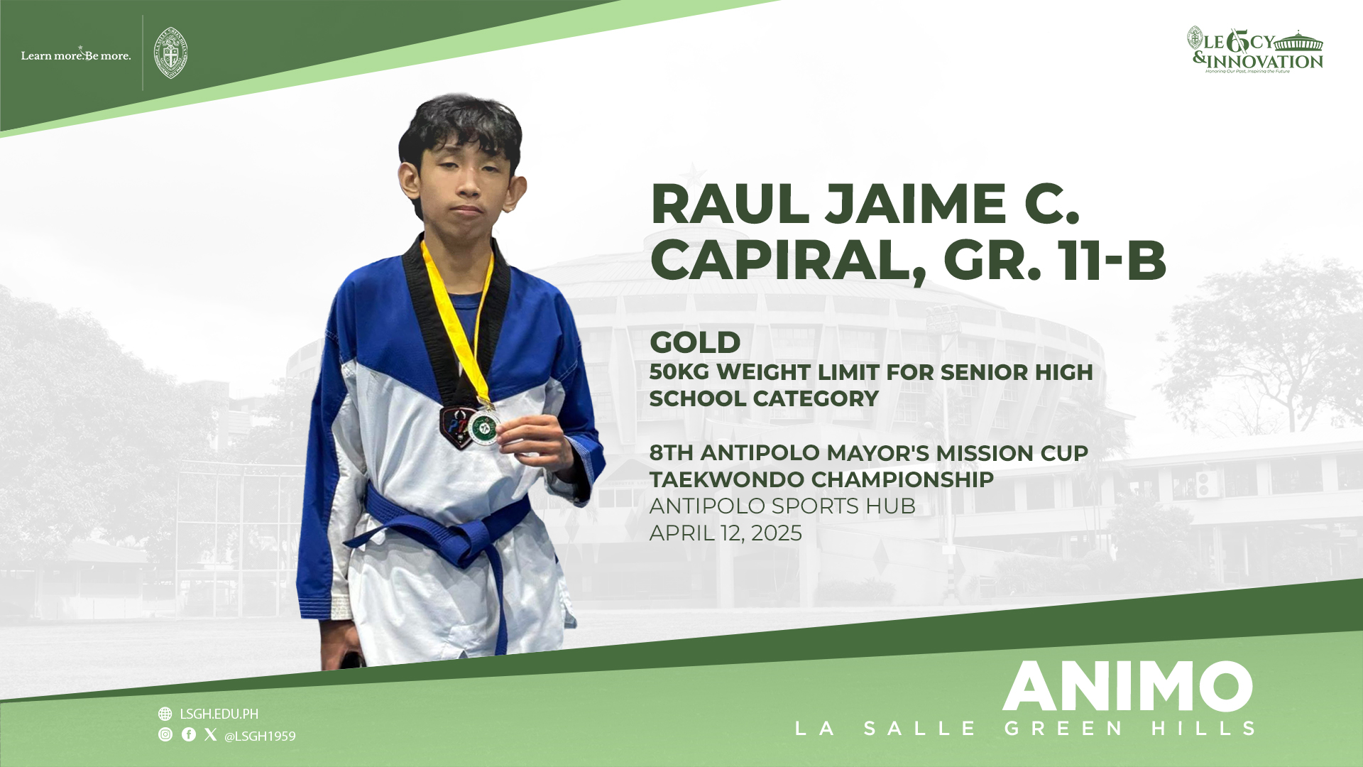 Capiral bags gold in Antipolo taekwondo championship