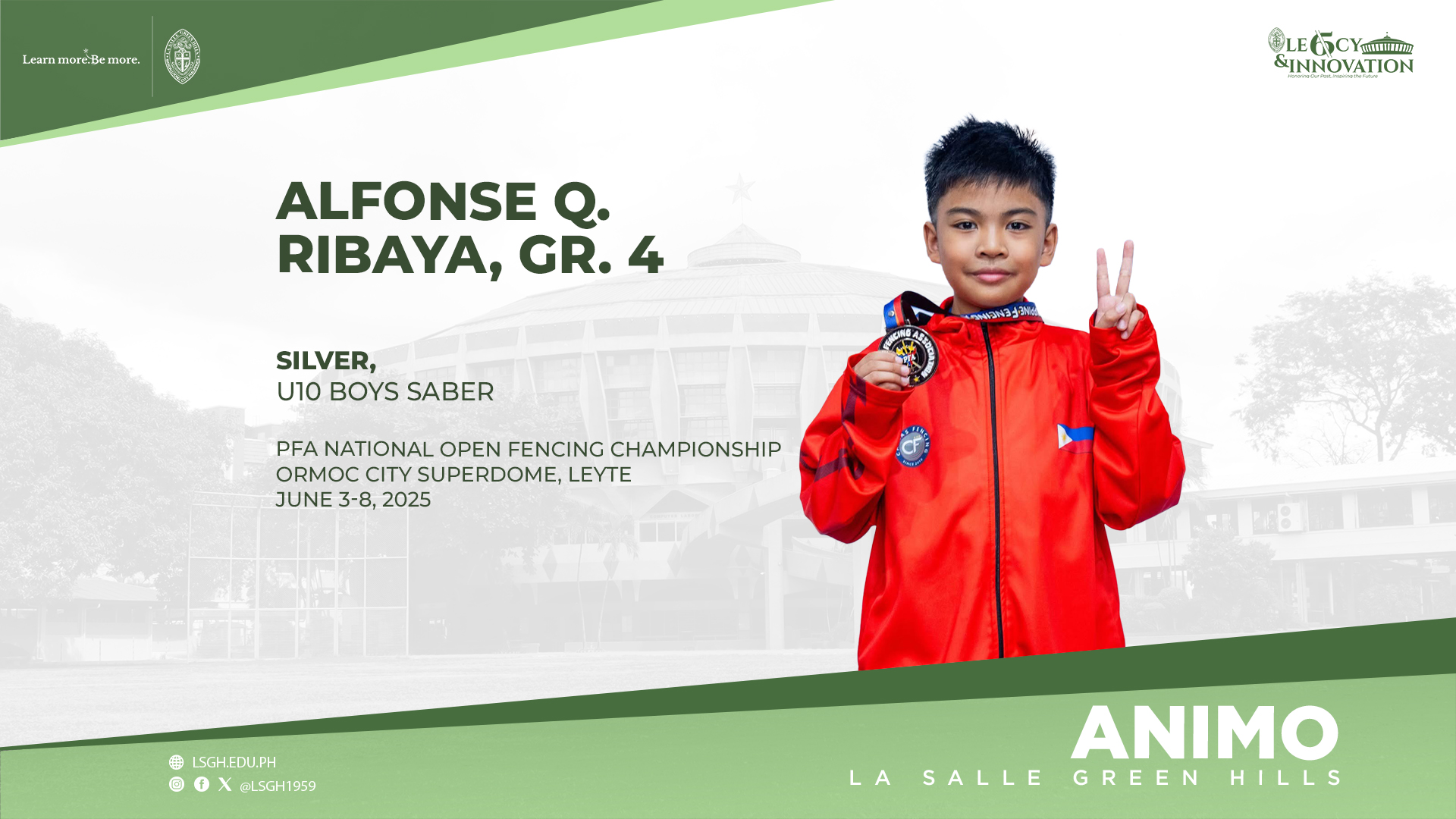 Ribaya bags silver in Ormoc open fencing championship