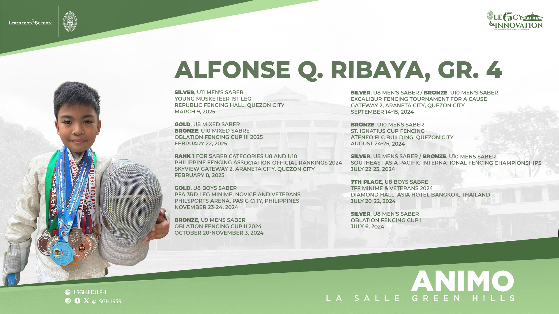 Ribaya shines in local and international fencing competitions