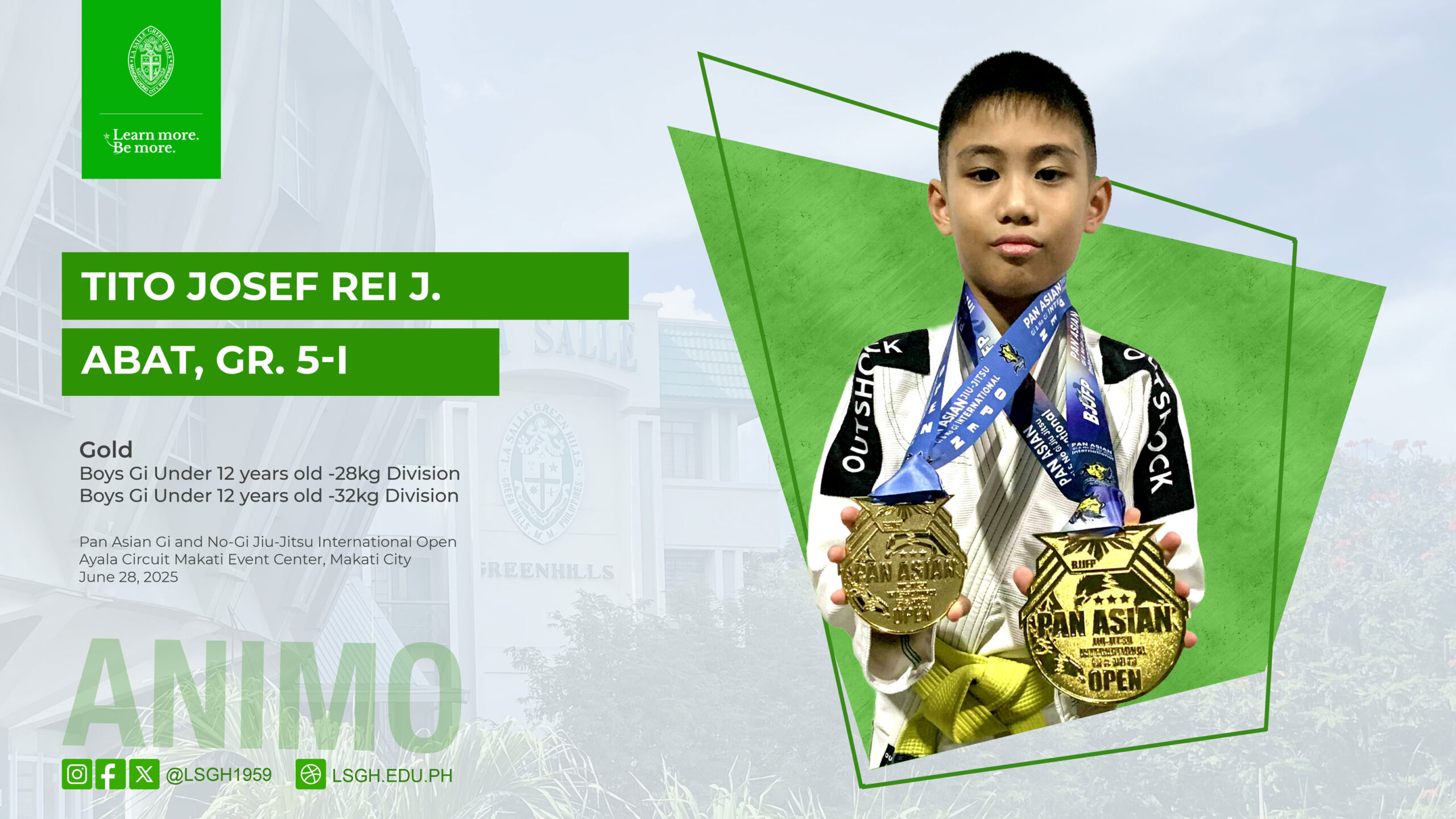Abat bags two gold medals in the 2025 Pan Asian Gi and No-Gi Jiu-Jitsu International Open
