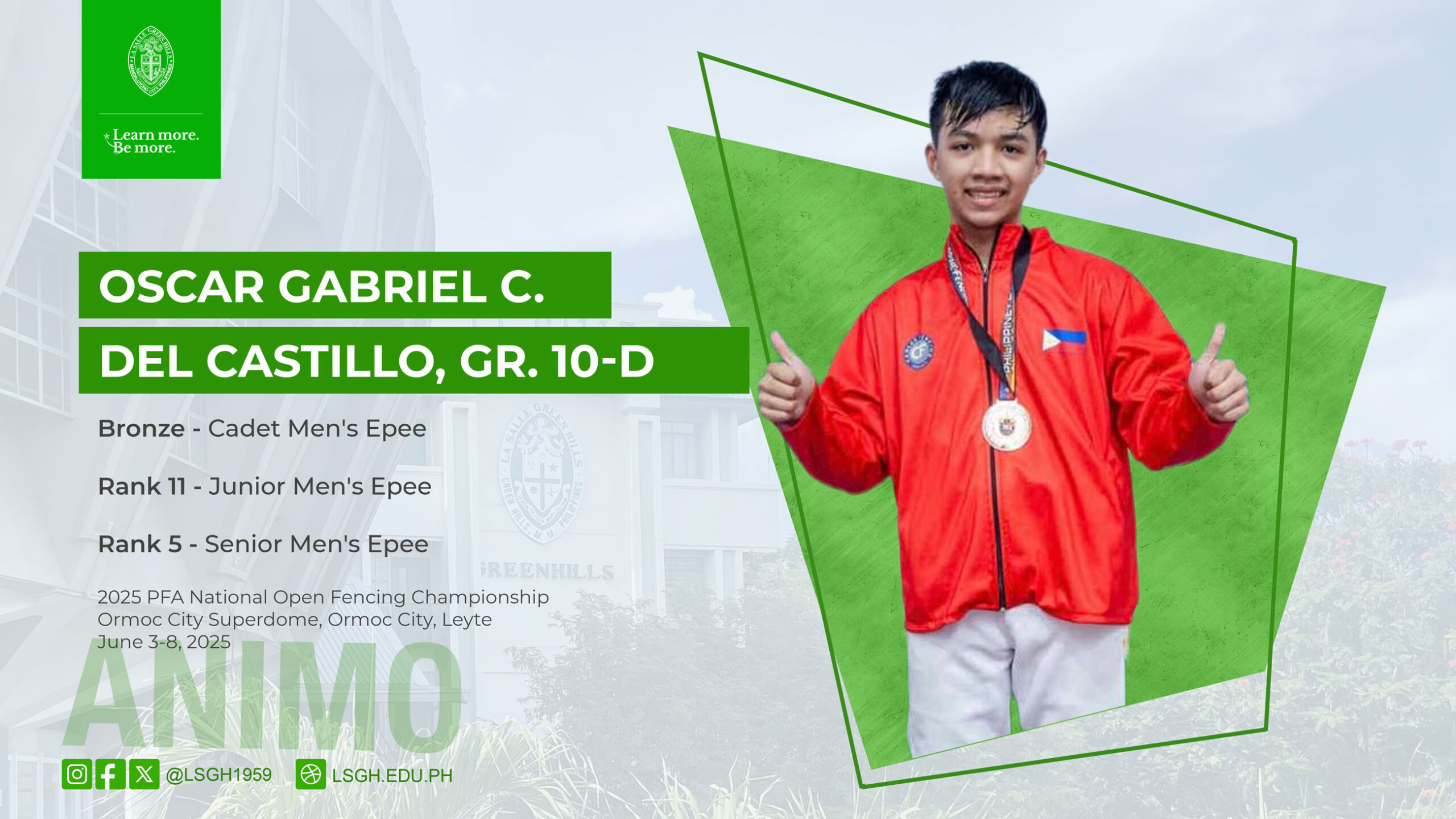 Del Castillo clinches bronze in the PFA 6th Leg Ranking