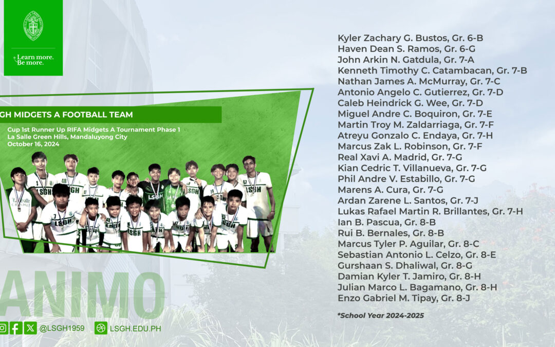 LSGH Midgets A Football Team places first runner-up in RIFA tournament