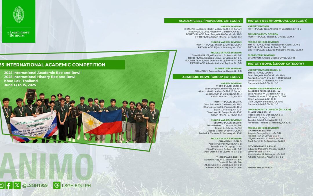 LSGH students excel in international academic and history olympiads