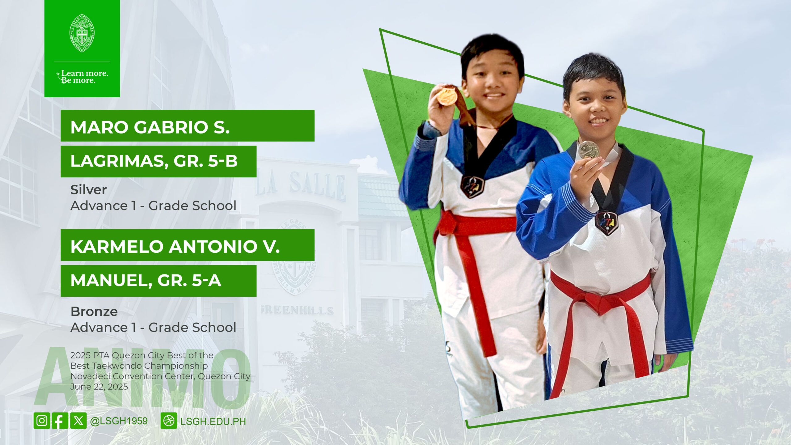 Lagrimas, Maro scored double win in taekwondo event
