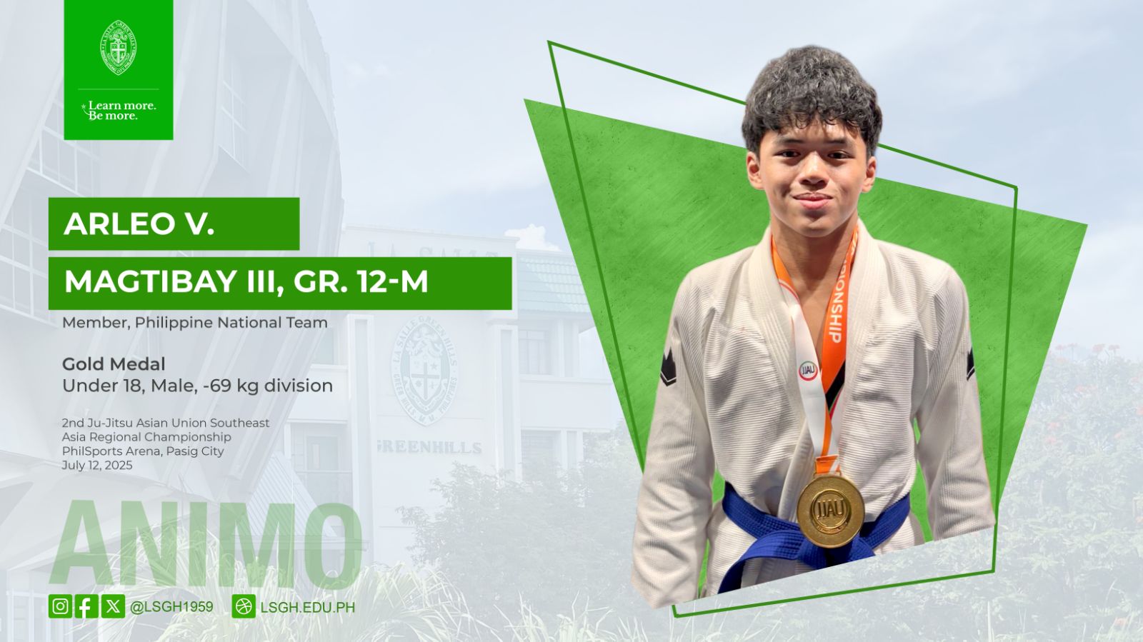 Magtibay bags gold in the Jiu-Jitsu Asian Union Southeast Asia Regional Championship