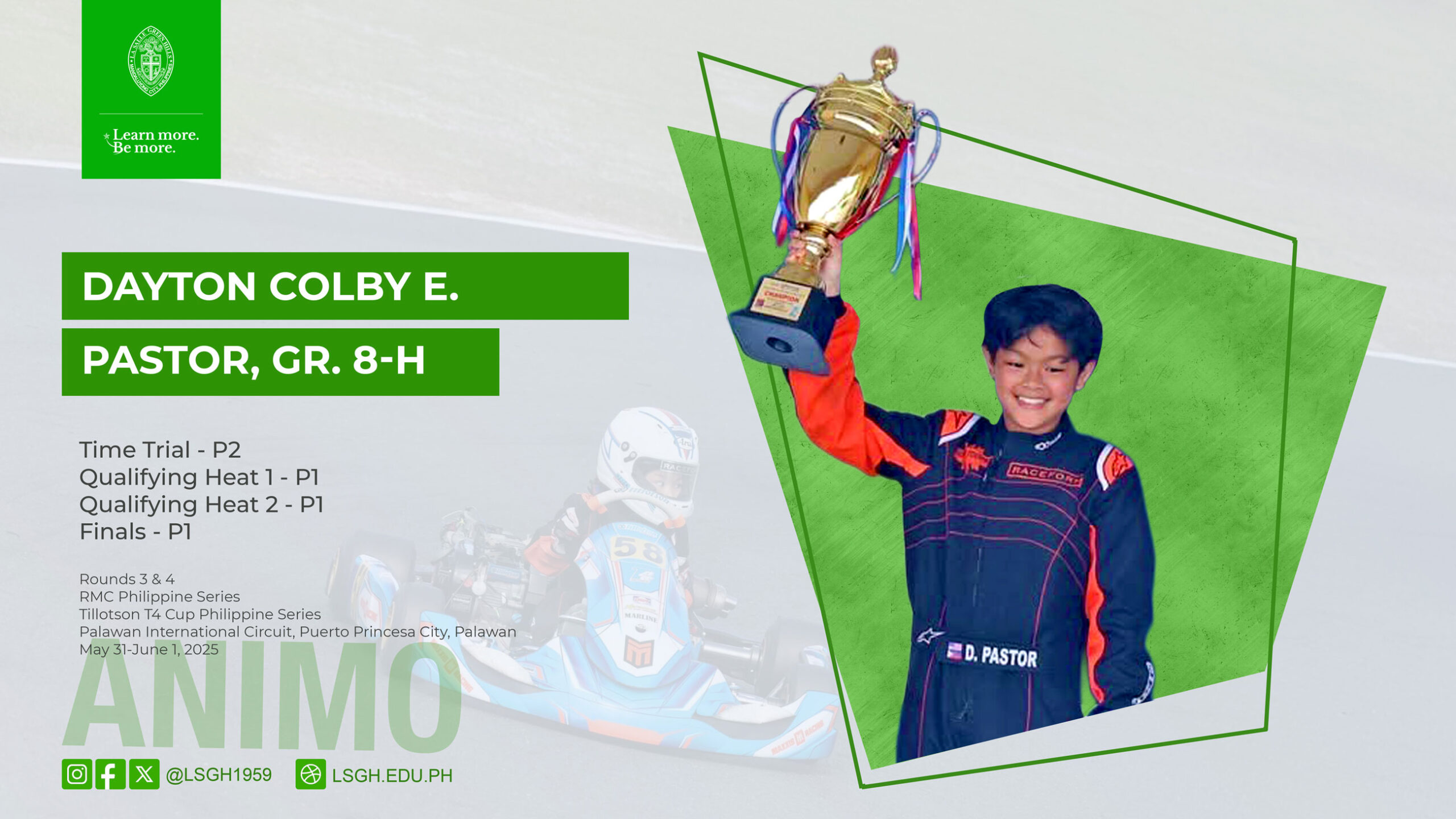 Pastor dominated the Palawan International Circuit