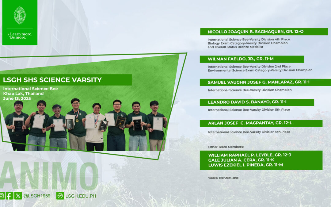 SHS Science Varsity made history at the International Science Bee
