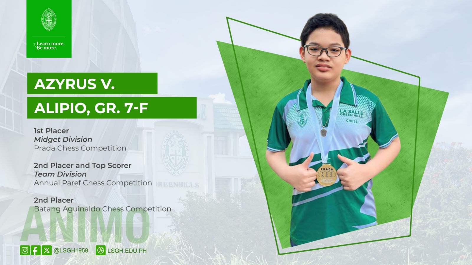 Alipio scores multiple wins in chess