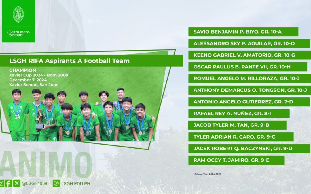 LSGH RIFA Aspirants A bags Xavier Cup championship