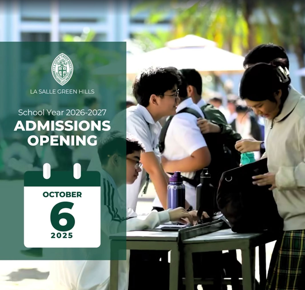 LSGH Admission for AY 2026-2027 begins on October 6, 2025!